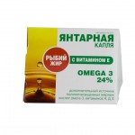 Рыбий жир, Янтарная капля капсулы 300 мг 100 шт Омега-3 с витамином e