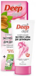 Экспресс-крем для депиляции Deep depil универсальный с вытяжкой из скорлупы грецкого ореха Формула 122 75 мл