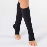 Гольфы компрессионные, Тривес р. II арт. ТК.910 с открытым носком 2 класс компрессии черные