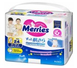 Трусики-подгузники детские, Merries (Меррис) 15-28 кг р. 6 XXL 24 шт
