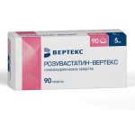 Розувастатин-Вертекс, таблетки покрытые пленочной оболочкой 20 мг 90 шт