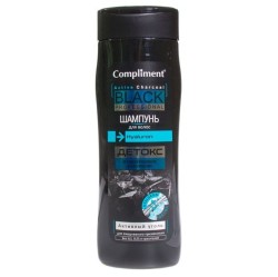 Шампунь для волос Compliment Блэк Профешнл Активный уголь и Гиалурон Детокс и гиалуроновое заполнение 250 мл