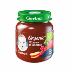 Пюре Gerber Органик яблоко малина 125 г