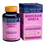 Женская омега с маслом вечерней примулы, Sense of Life (Сенс оф Лайф) софтгель-капсулы 1350 мг 60 шт БАД